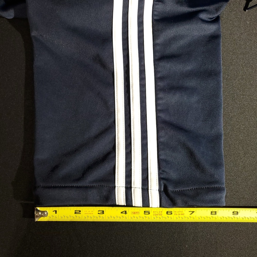 Adidas Track Pants Mens XL Navy Blue 3 Stripe Athletic Drawstring Training Pro X - Picture 7 of 10